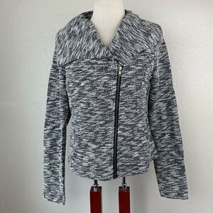 NWT Mystree Gray and Blacker Heather Full Zip Jacket Size M